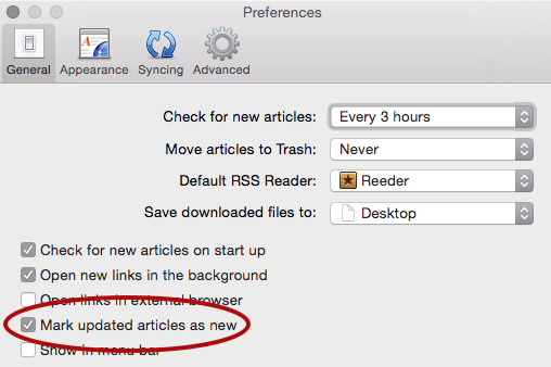 Ticking the Mark updated articles as new setting in Vienna's preferences might make it update more consistently.